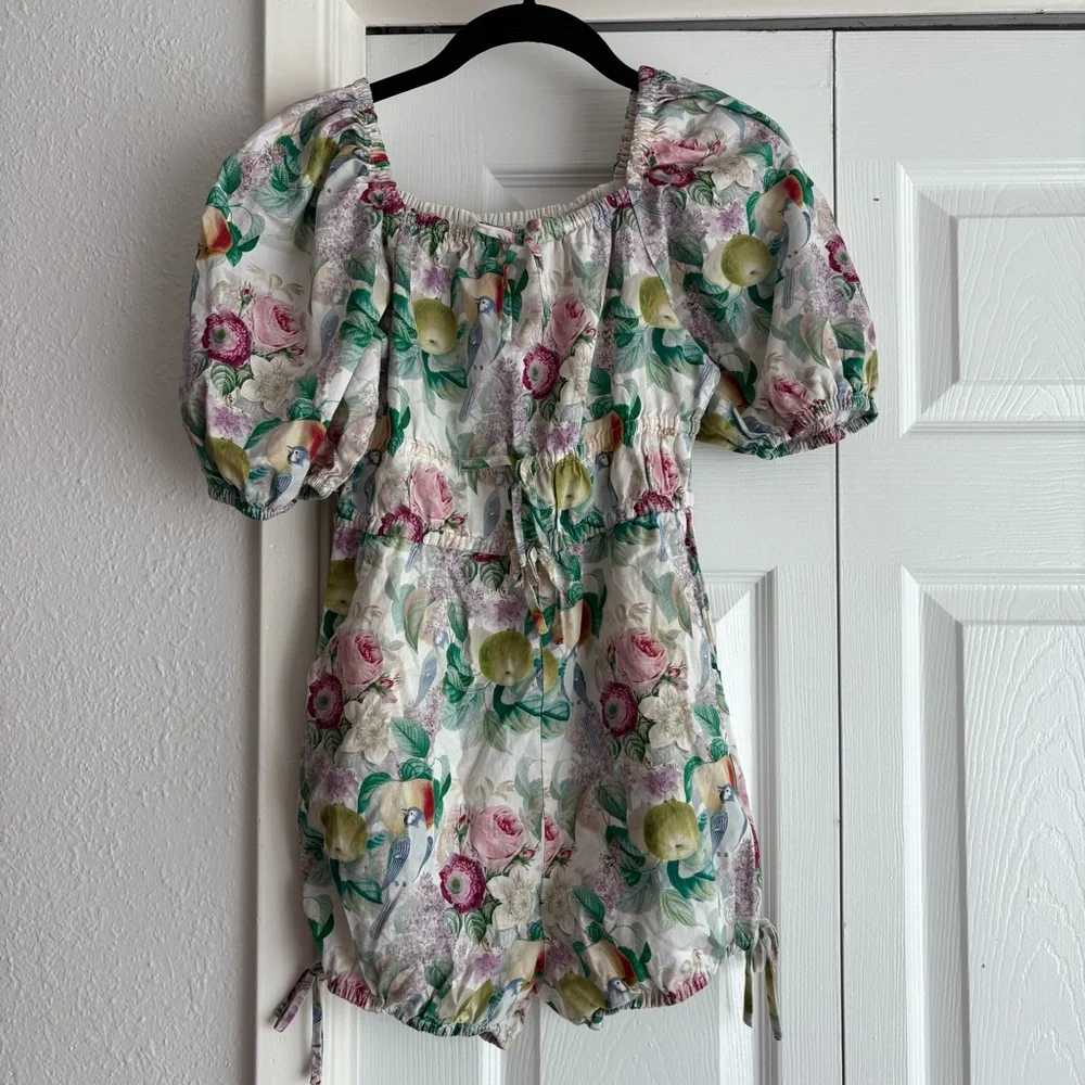 Gingersnaps girls whimsical fruit floral bird bubble romper jumper playsuit